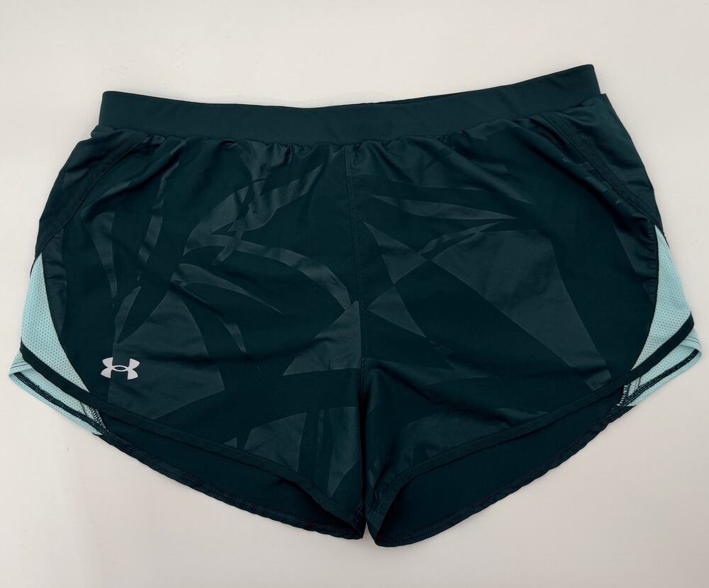 Under Armour Green Loose Coupe HeatGear Women’s lined Shorts sz XL Workout GYM